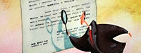 Man inspecting form