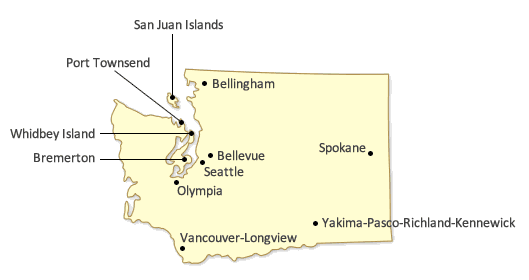 whidbey island map. Vancouver, Whidbey Island,