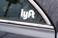 Lyft sticker on car
