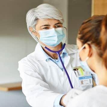 Woman visiting a doctor