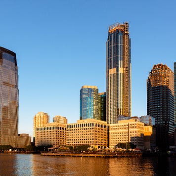 Jersey City skyline in the morning, NJ, USA