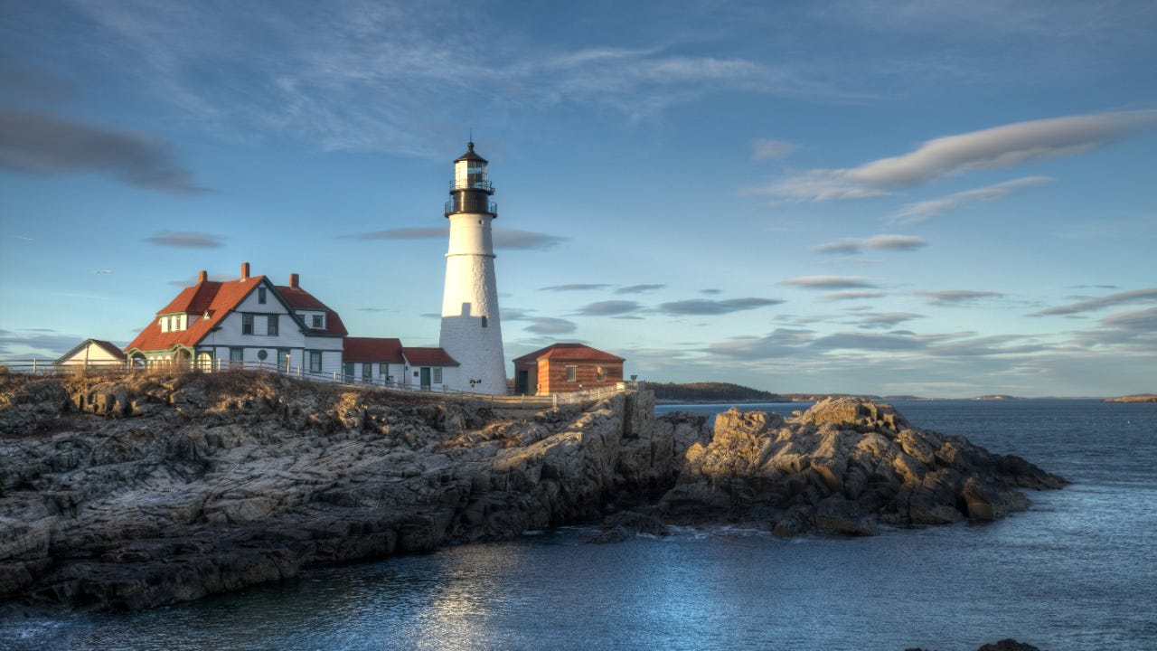 Portland Head Light at sunset