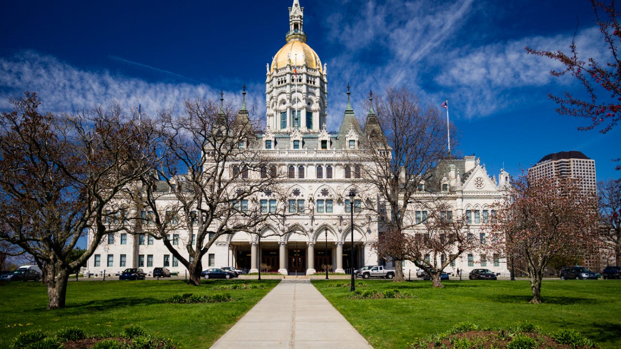 USA, Connecticut, Hartford, Connecticut State Capitol, exterior