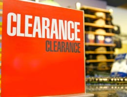 Why clearance items are in the back
