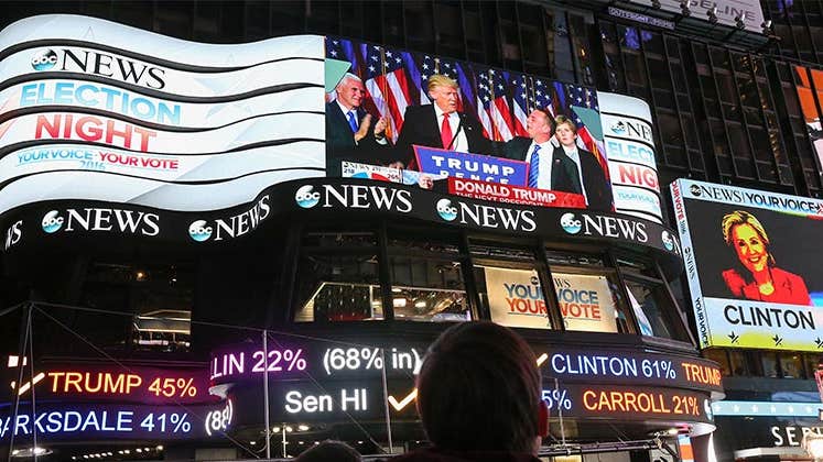 Times Square after Donald Trump win | Michael Reaves/Getty Images