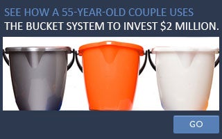 See how a 55-year-old couple uses the bucket system to invest $2 million