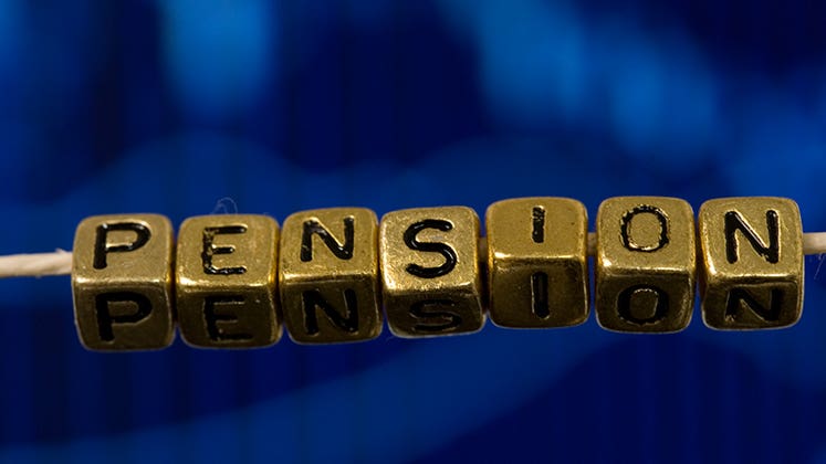 Beads on string spelled out the word 'pension' © iStock