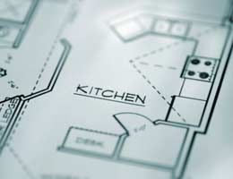 Blueprint of a kitchen