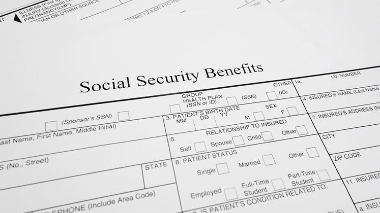 Social Security Benefits form © iStock