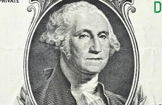George Washington on the dollar