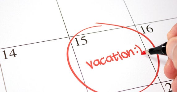 Time the vacations © iStock