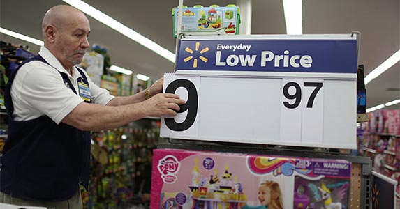 Collect discounts from Walmart | Joe Raedle/Getty Images