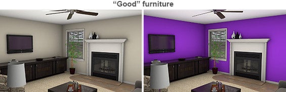 'Good' furniture staged rooms © Photo courtesy of Michael Seiler, College of William & Mary
