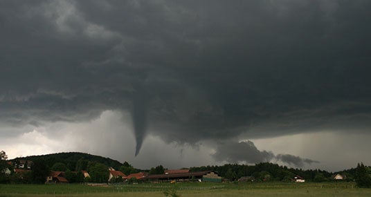 Tornado touching down on neighborhood © CandyBox Images/Shutterstock.com