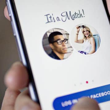 Photo showing Tinder app