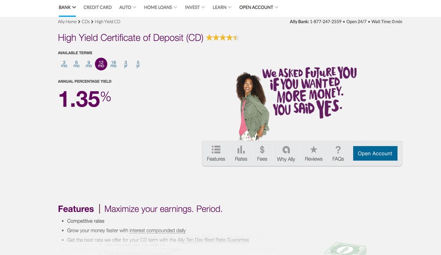 Best Ally Bank CD Rates