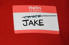 Name tag with changes