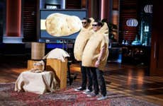 Contestants showing off an invention on "Shark Tank"