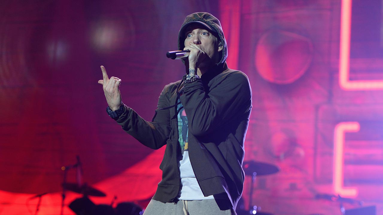 Eminem rapping