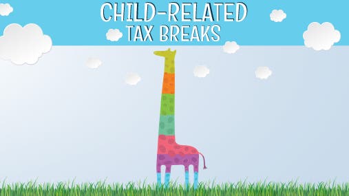 child related tax breaks growth chart |Clouds © L_amica/Shutterstock.com, Giraffe ©Apolinarias/Shutterstock.com, Age stage ©Lyudmyla Kharlamova/Shutterstock.com,Grass ©AlexeyZet/Shutterstock.com