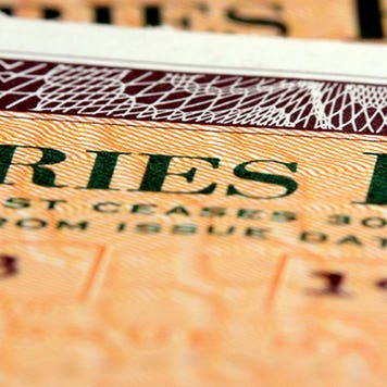 Series EE savings bond © larry1235/Shutterstock.com