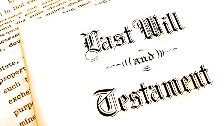 Last will and testament © Lane V. Erickson/Shutterstock.com