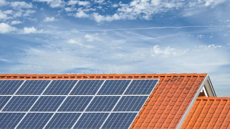 Solar panels on roof © iStock