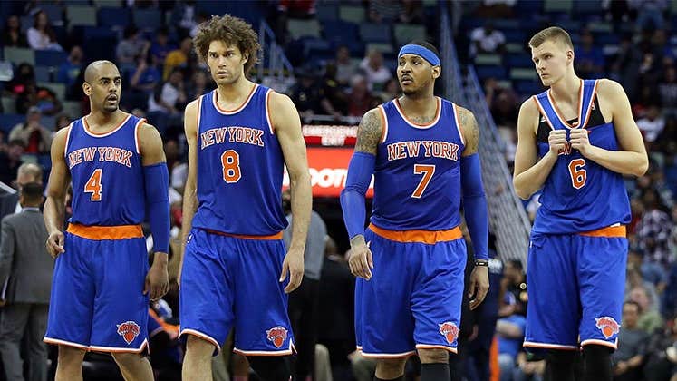 New York Knicks team | Sean Gardner/Getty Images