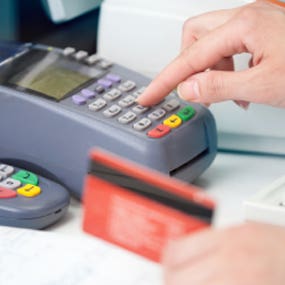 Card reader and red credit card