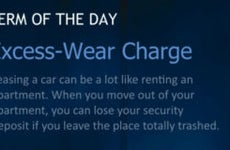 What is an excess-wear charge?