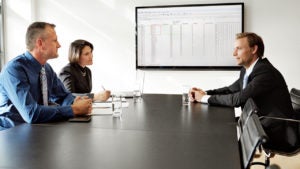 Man interviewing for a job