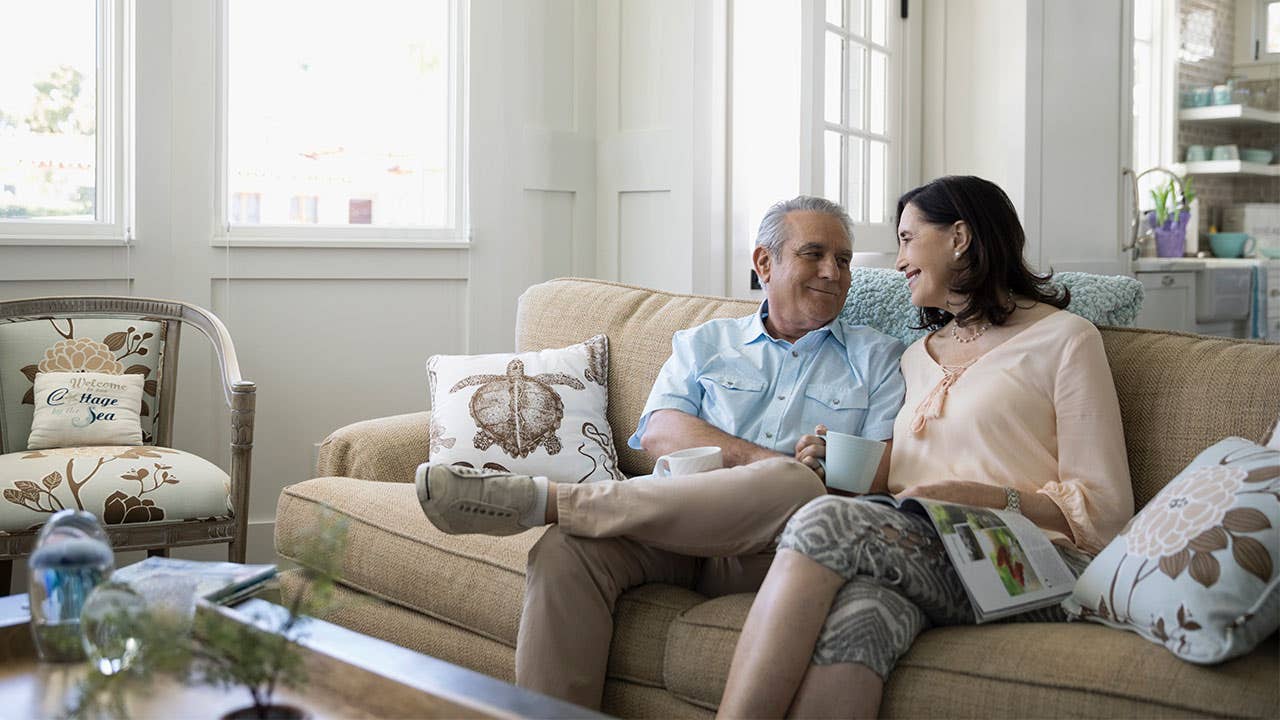 Older couple on the couch