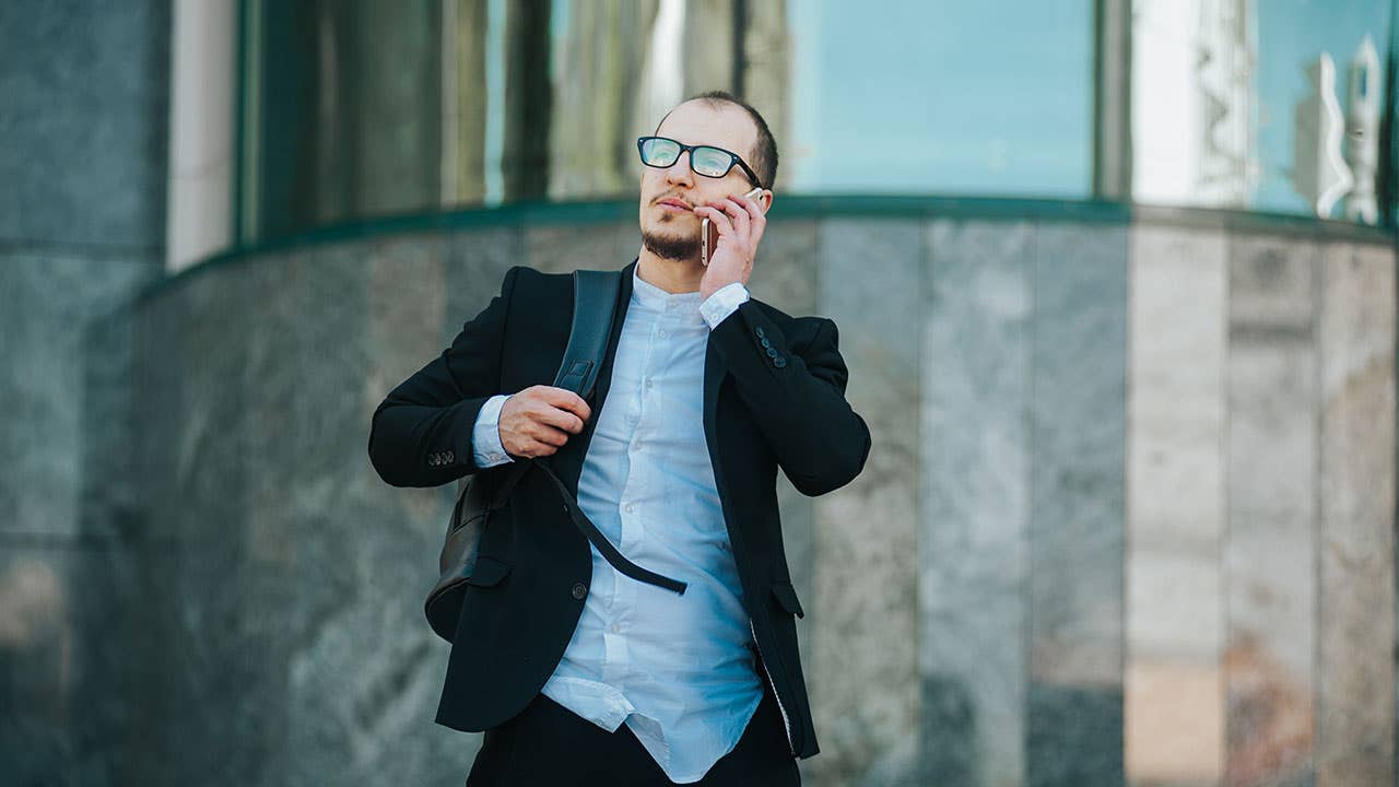 Man talking on cellphone