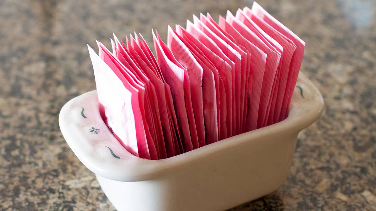 Packets of sugar