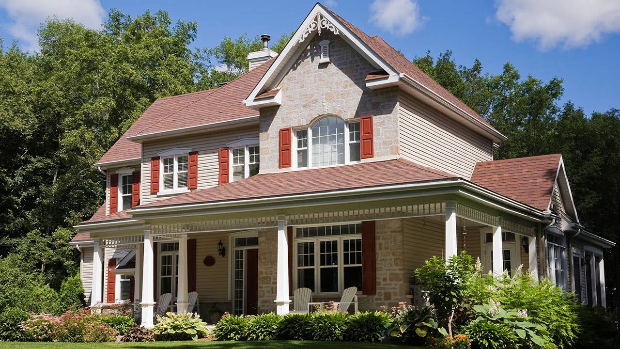 House with wrap around front porch