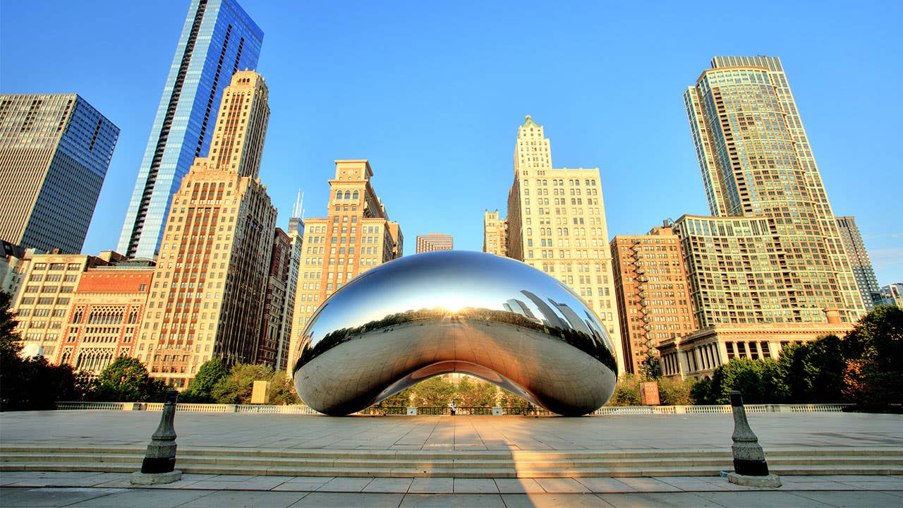 Chicago bean statue