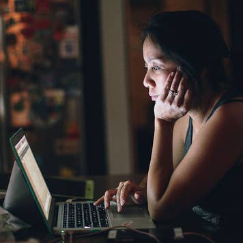 Woman on computer