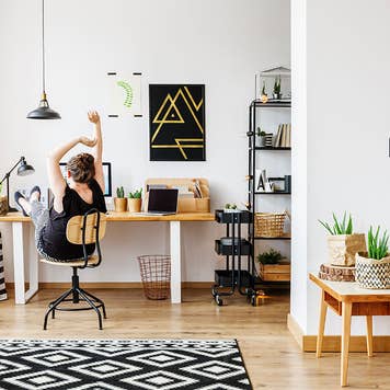 Woman in home office