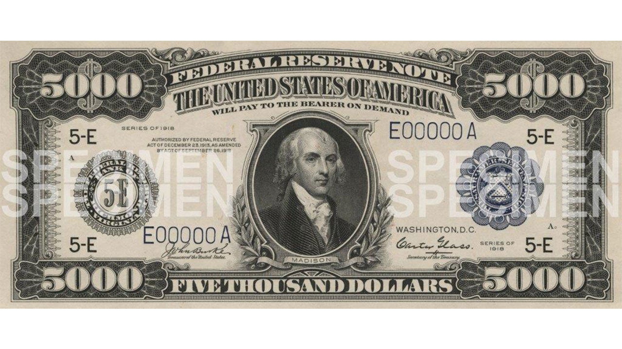 U.S. $1000.00 Bill (Very Fine)