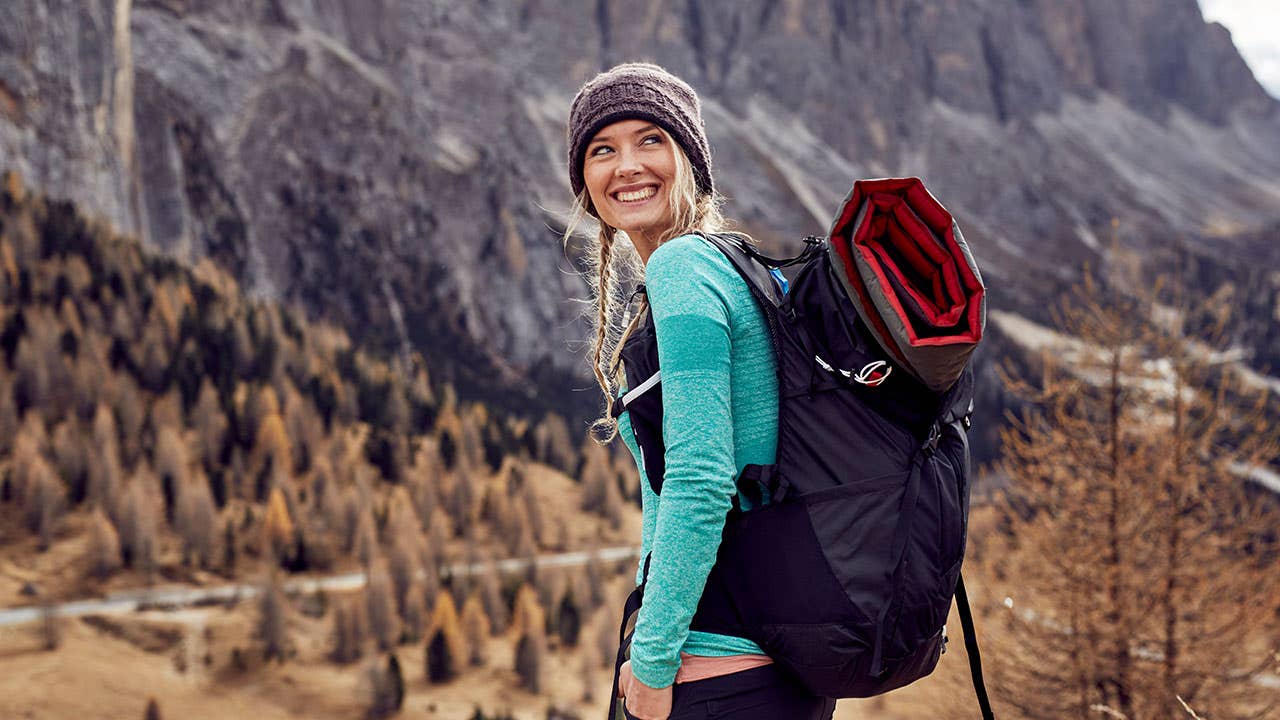Solo female traveller hiking