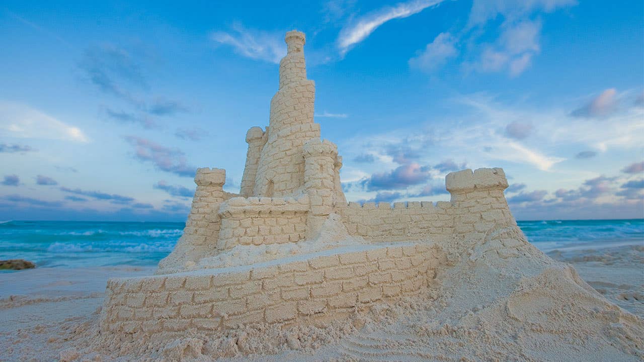 Big sand castle