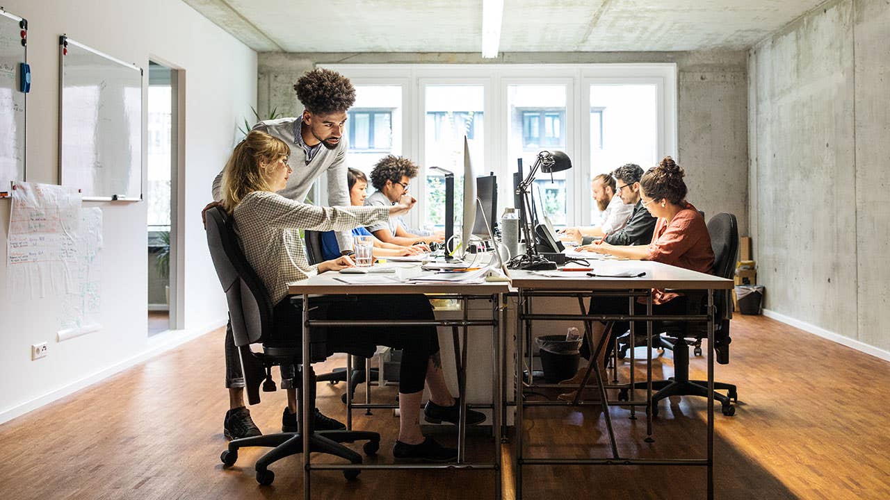 Millennials in open office environment