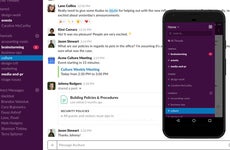 Slack desktop and mobile view