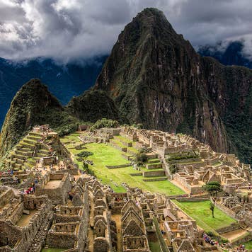 Machu Picchu with clouds