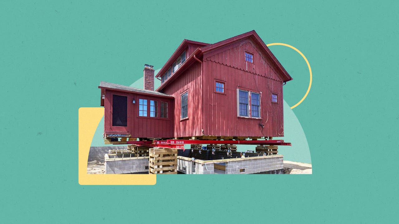 climate change and homeownership - wood house being built on risers