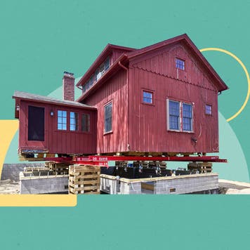 climate change and homeownership - wood house being built on risers