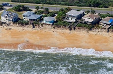 Florida coast with erosion