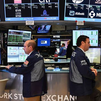Stock market floor
