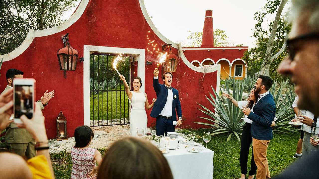 Couple at wedding