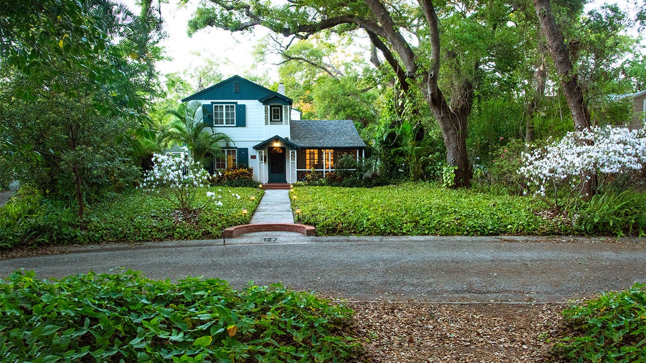 Home with green landscaping